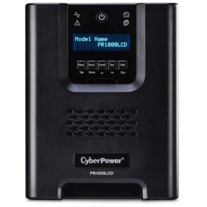 CyberPower PR1000LCD Mini-Tower UPS, UL Rated, Multi-function extendable LCD panel, 8× NEMA 5-15R